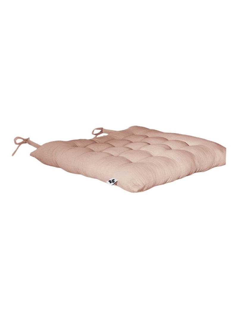 Assise matelassée 16 Points GAIA 40 x 40 cm  Gaze de Coton Unie rose Rose - Kiabi