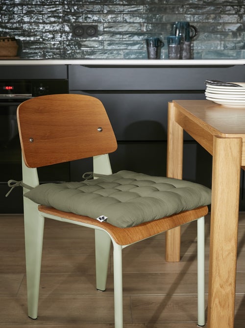 Assise matelassée 16 Points GAIA  Gaze de Coton Unie - Kiabi