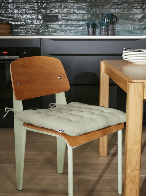 Assise matelassée 16 Points GAIA  Gaze de Coton Unie - Kiabi