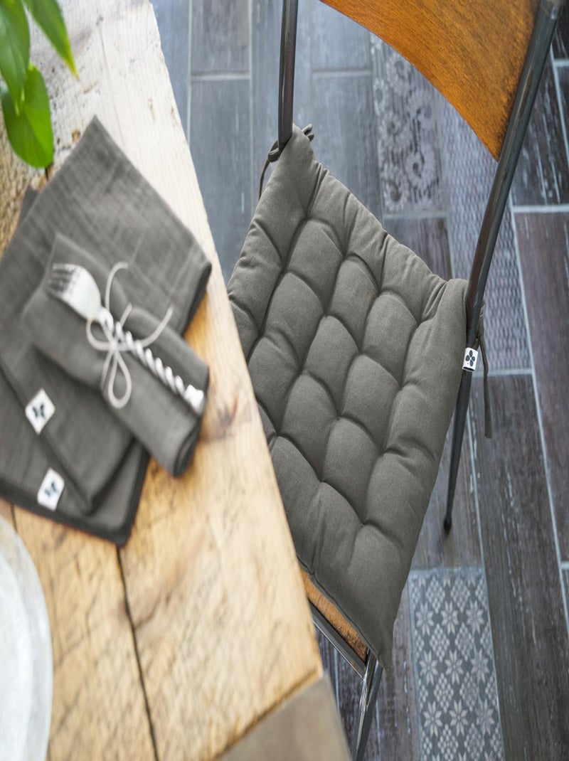Assise matelassée collection Kala Gris foncé - Kiabi