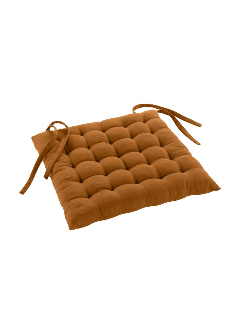 Assise matelassée en coton et polyester recyclé Marron clair - Kiabi