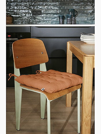 Assise matelassée 5 points avec pompons gaze de coton