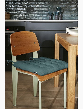 Assise matelassée 5 points avec pompons gaze de coton