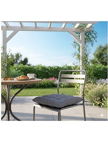 Assise matelassée Suede Uni Suedine Anthracite