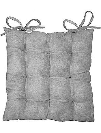 Assise matelassée suede uni suedine gris clair