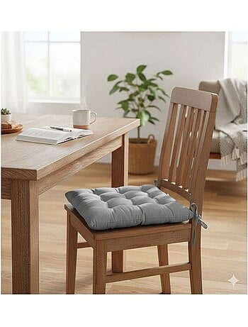 Assise matelassée suede uni suedine gris clair
