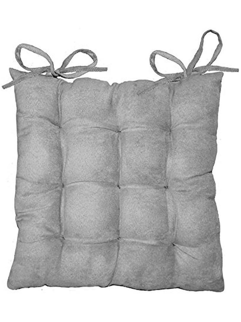 Assise matelassée Suede Uni Suedine Gris clair Gris - Kiabi