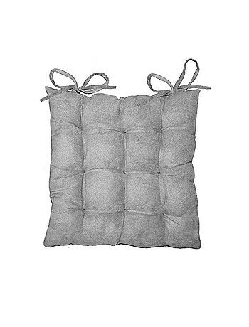 Assise matelassée Suede Uni Suedine Gris clair