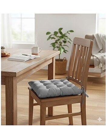 Assise matelassée Suede Uni Suedine Gris clair
