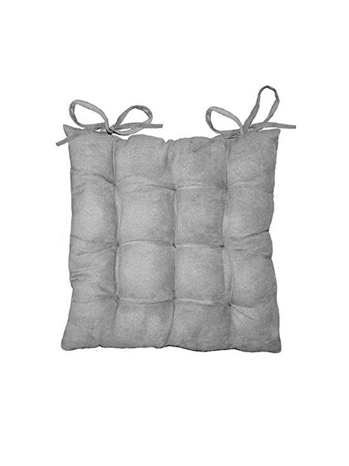 Assise matelassée Suede Uni Suedine Gris clair - Kiabi