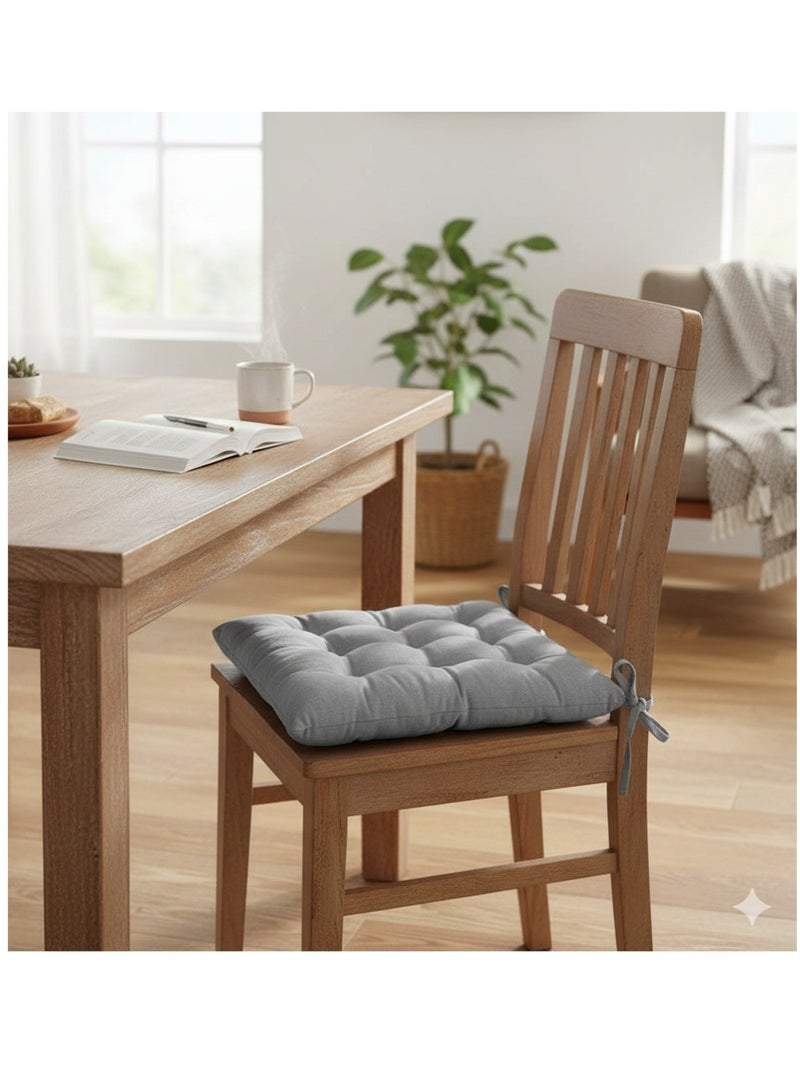 Assise matelassée Suede Uni Suedine Gris clair Gris - Kiabi