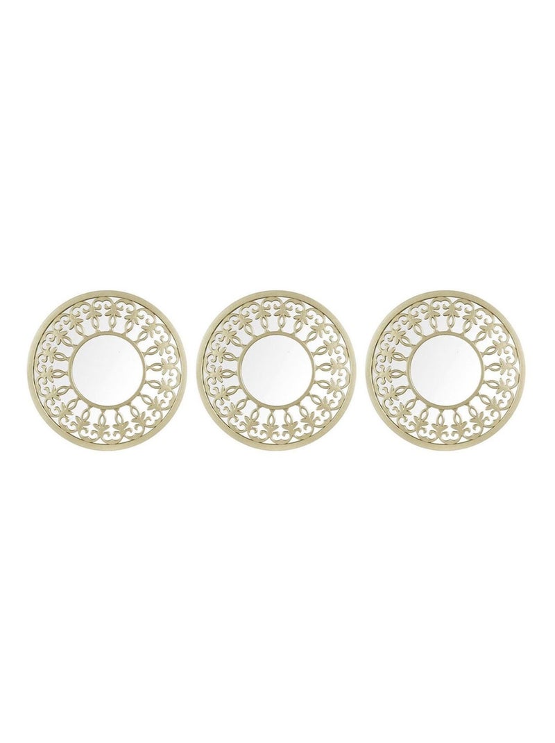 Assortiment de 3 miroirs décoratifs Beige - Kiabi