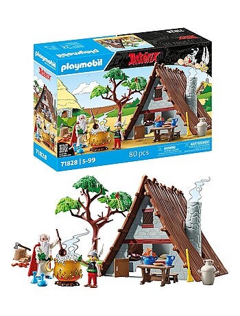 Astérix 71828 - Hutte d'Astérix avec Panoramix - Dès 5 ans
