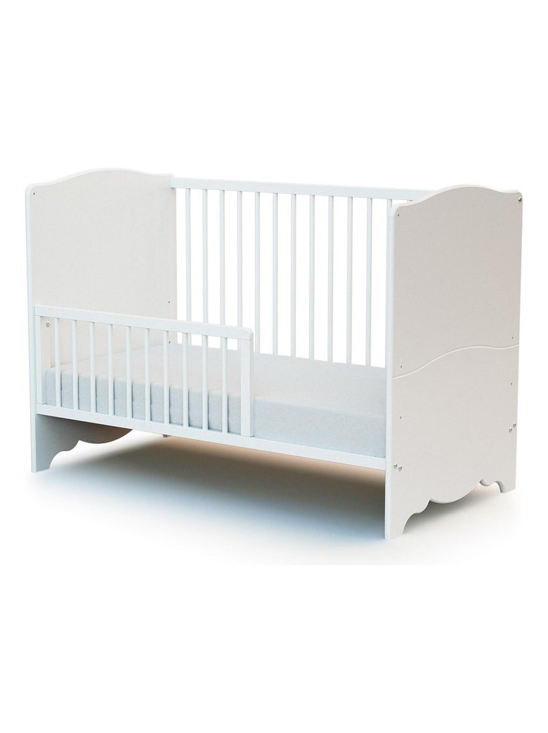 AT4 - Barrière de lit bébé en bois SEREN - 120 x 32 x 4 cm Blanc - Kiabi