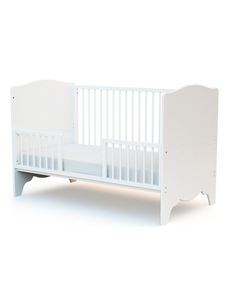 AT4 - Barrière de lit bébé en bois SEREN - 140 x 32 x 4 cm Blanc - Kiabi