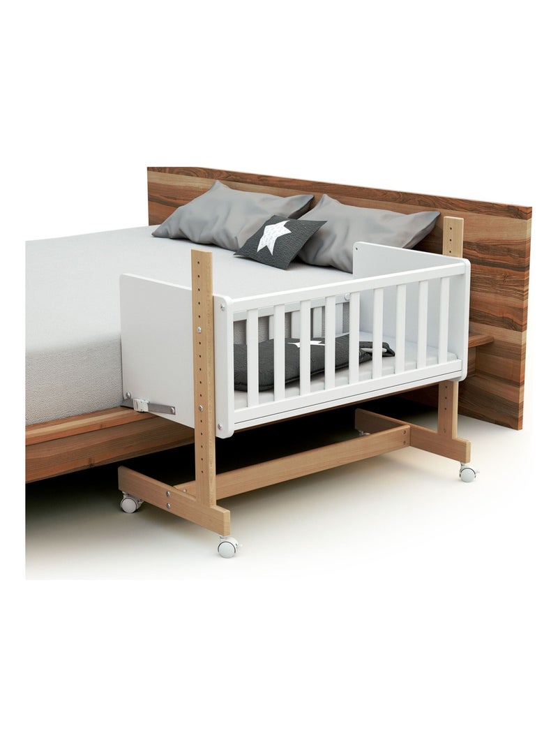 AT4 - Berceau cododo évolutif en bois NATO 40 x 80 cm Beige/Blanc - Kiabi