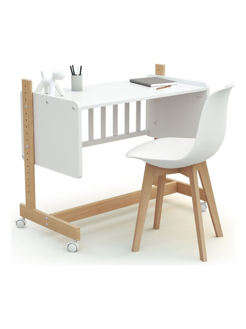 AT4 - Berceau cododo évolutif en bois NATO 40 x 80 cm Beige/Blanc - Kiabi