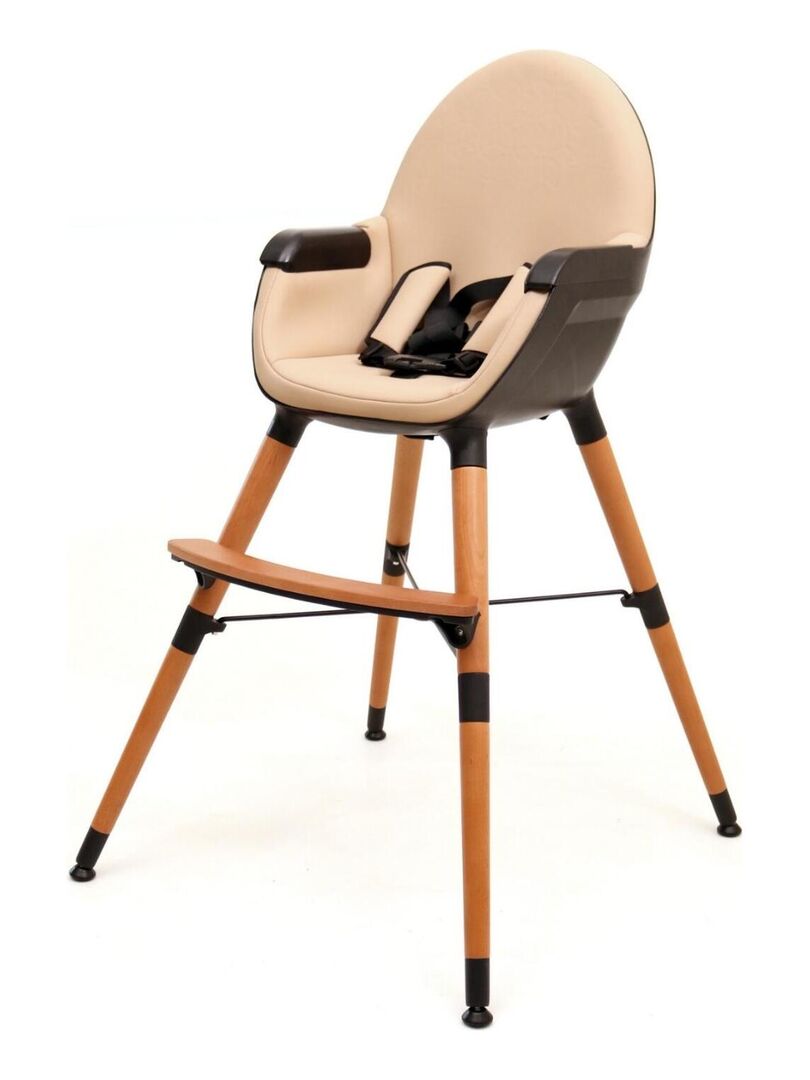 AT4 - Chaise haute 3 hauteurs CONFORT Marron caramel - Kiabi