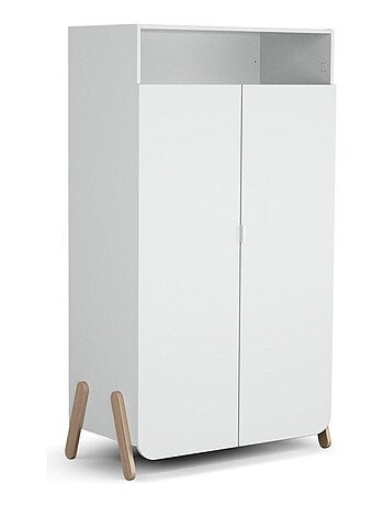 AT4 - Chambre enfant lit + commode 3 tiroirs et armoire en bois PIRATE