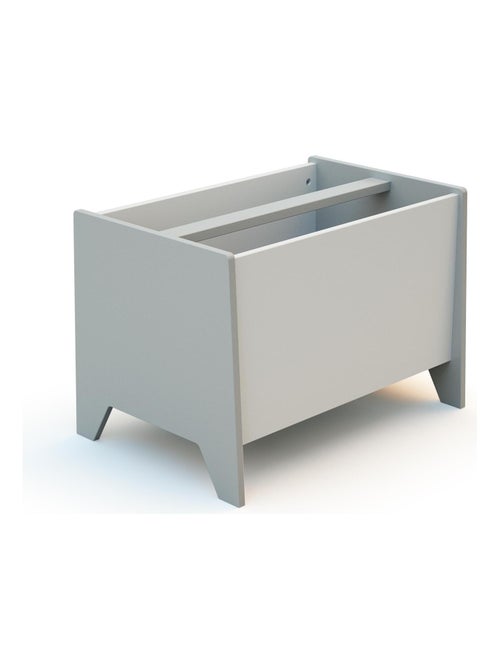 AT4 - Coffre à jouets et rangment en bois Gris et Blanc - Kiabi