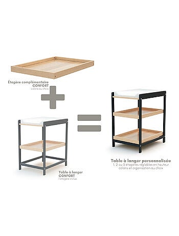 AT4 - Étagère pour table à langer en bois LIMA