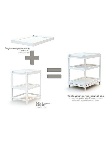 AT4 - Étagère pour table à langer en bois LIMA