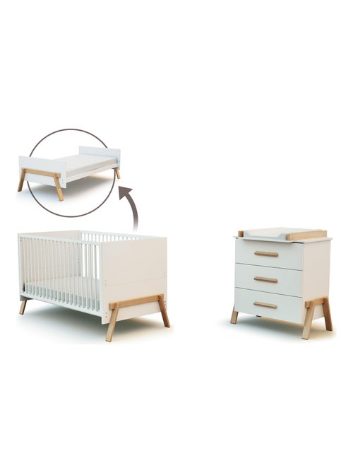 AT4 - Grand Duo 3 tiroirs en bois CANAILLE - Kiabi