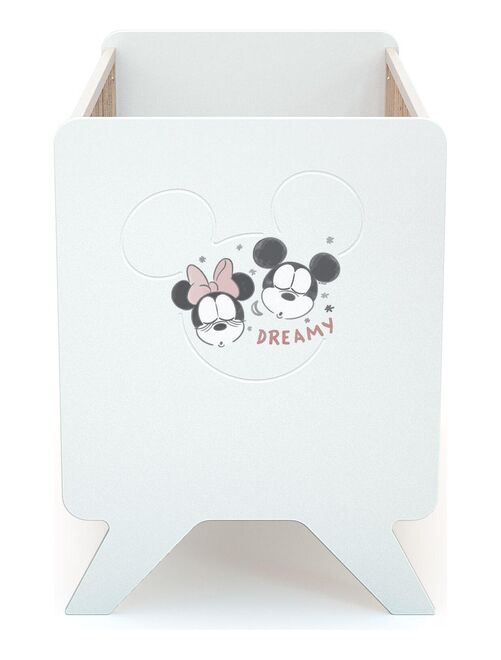 AT4 -  Lit bébé Disney Happy Days Mickey en bois Blanc et Hêtre 60 x 120 cm - Kiabi
