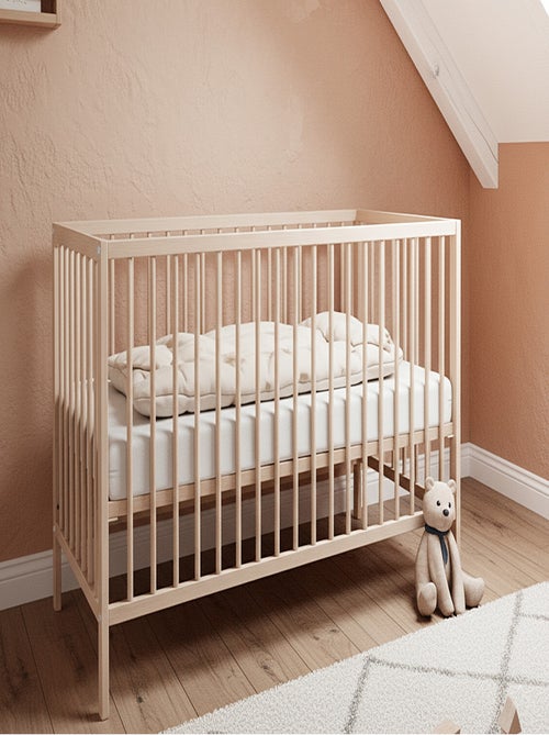 AT4 - Lit bébé en bois SONA 60 x 120 cm - Kiabi AT4 - Lit bébé en bois SONA 60 x 120 cm - Kiabi