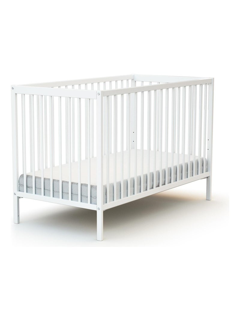 AT4 -  Lit bébé ESSENTIEL en bois Blanc - Kiabi