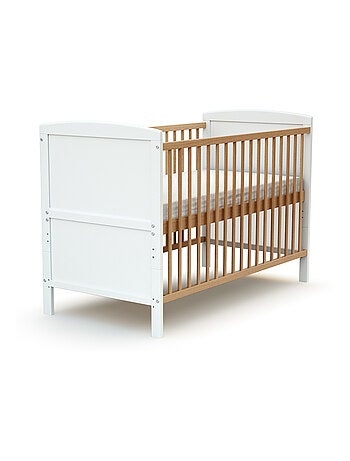AT4 - Lit bébé évolutif en bois avec matelas en bois LUNA 60 x 120 cm