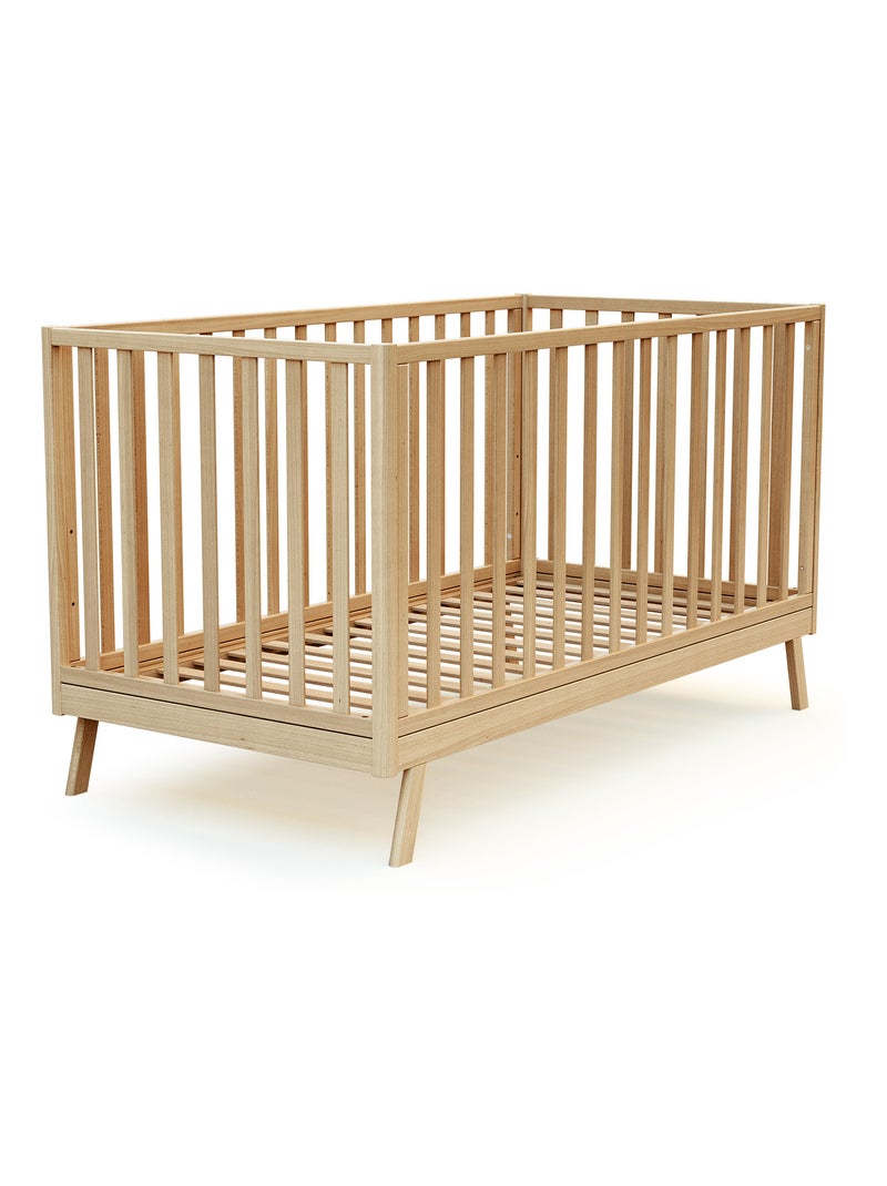 AT4 - Lit bébé évolutif en bois KASA 70 x 140 cm Beige clair - Kiabi