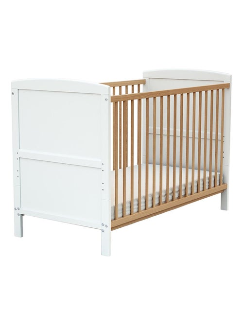 AT4 - Lit bébé évolutif en bois LUNA 60 x 120 cm - Kiabi