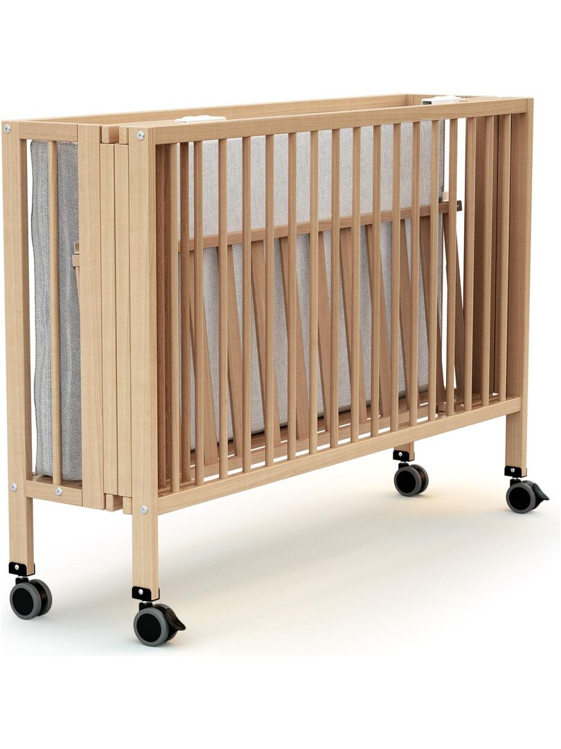 At4 - Lit Bébé Pliant 60x120 - Marron clair - Kiabi - 219.90€