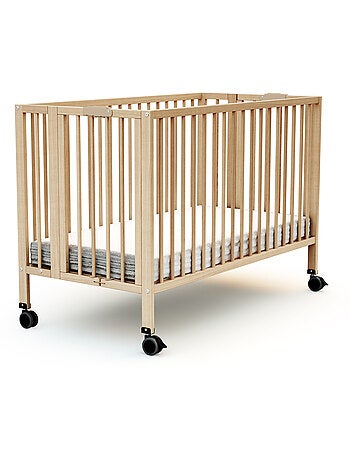 AT4 - Lit bébé pliant en bois FLOW 60 x 120 cm