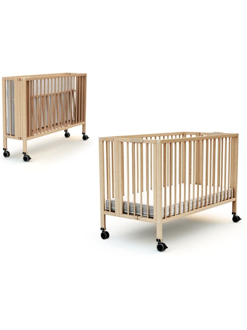 AT4 - Lit bébé pliant en bois FLOW 60 x 120 cm - Kiabi AT4 - Lit bébé pliant en bois FLOW 60 x 120 cm - Kiabi
