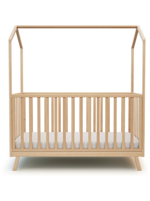 AT4 - Lit cabane bébé évolutif en bois KASA 70 x 140 cm - Kiabi