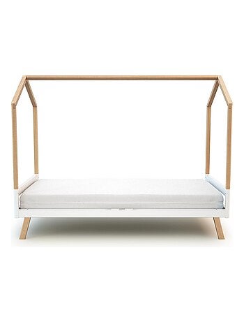 AT4 - Lit cabane bébé évolutif en bois KASA 70 x 140 cm