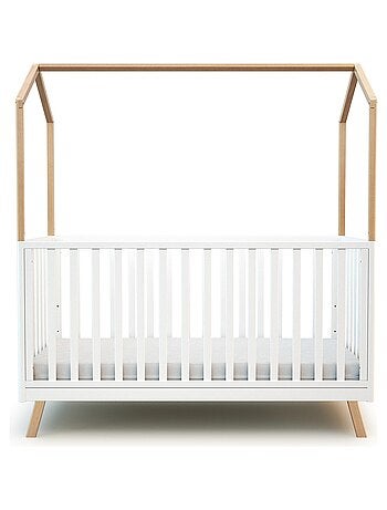 Lit bébé évolutif avec tiroir - CHIARA - 120x60 cm - Blanc - Kiabi - 249.00€