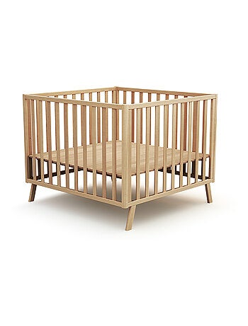 AT4 - Parc bébé évolutif en bois KASA 100 x 100 cm