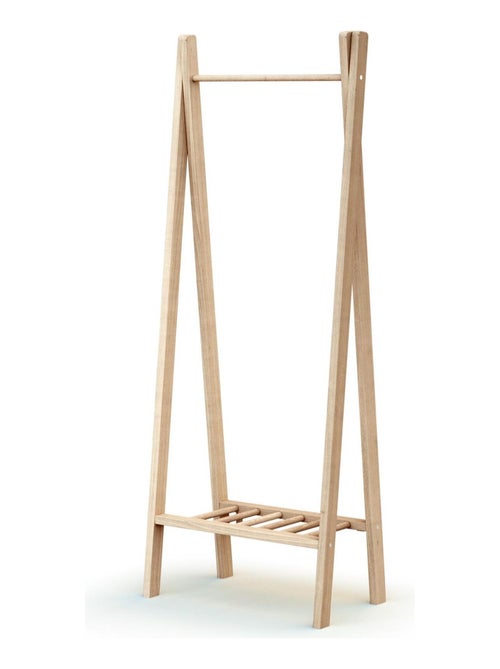 AT4 - Porte vêtement enfant en bois HOOKI 50 x 30 x 130 cm - Kiabi