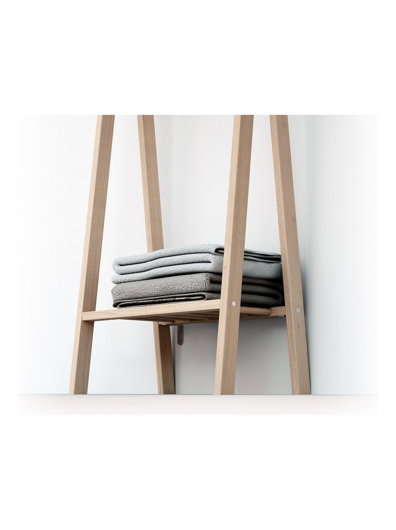 AT4 - Porte vêtement enfant en bois HOOKI 50 x 30 x 130 cm Marron noisette - Kiabi