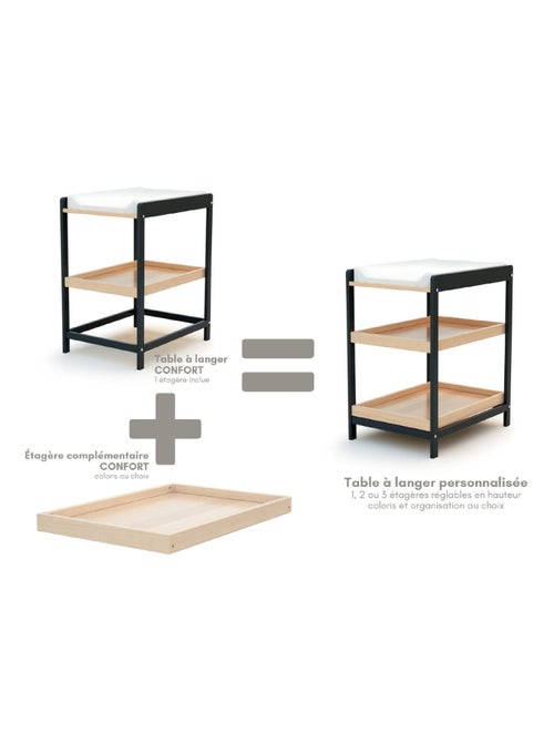 AT4 - Table à langer 1 étagère en bois LIMA - Kiabi AT4 - Table à langer 1 étagère en bois LIMA - Kiabi