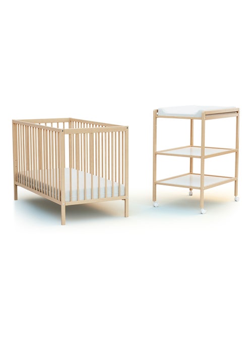 AT4 - Table à langer 2 étagères en bois LILO - Kiabi