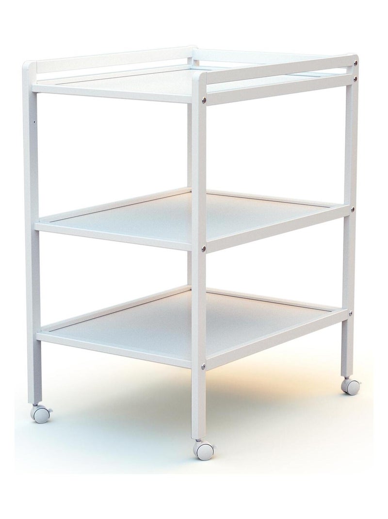 AT4 - Table à langer 2 étagères en bois LILO Blanc - Kiabi
