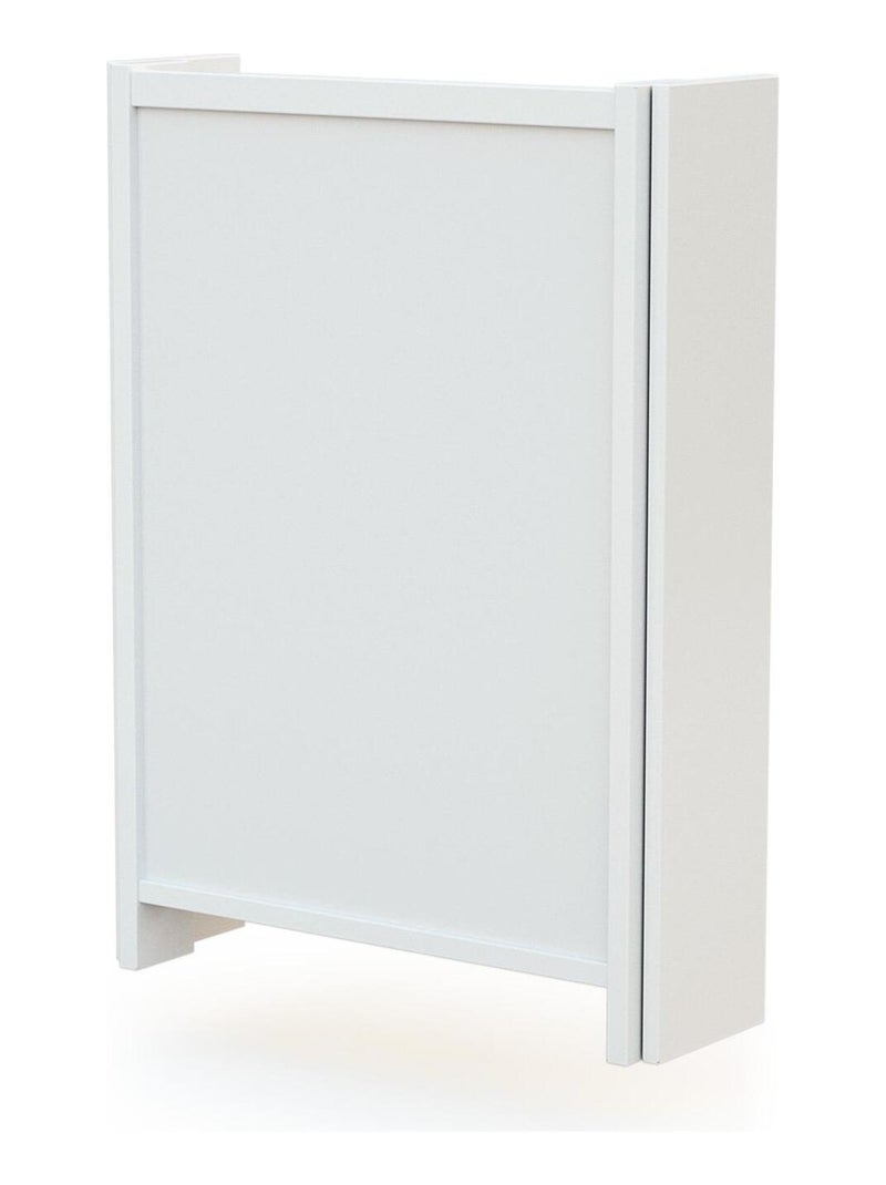 AT4 - Table à langer murale rabattable en bois avec matelas EAZY Blanc - Kiabi