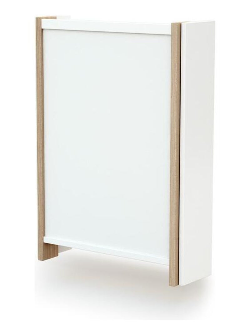 AT4 - Table à langer murale rabattable en bois EAZY Beige/Blanc - Kiabi