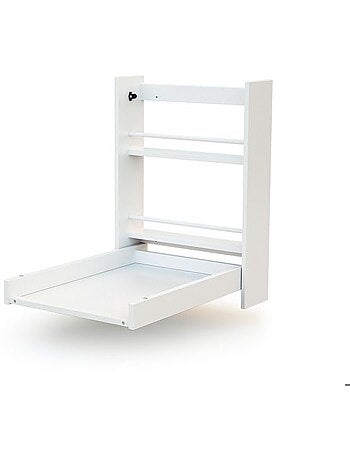 At4 - table à langer murale rabattable en bois eazy blanc - taille unique