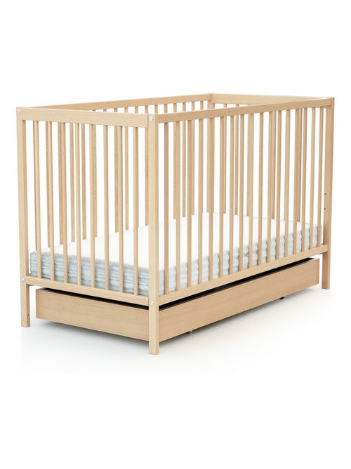 AT4 - Tiroir de lit bébé en bois ROLO Blanc 60 x 120 - Kiabi
