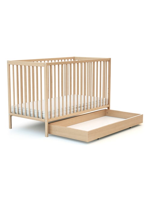 AT4 - Tiroir de lit bébé en bois ROLO Blanc 60 x 120 - Kiabi